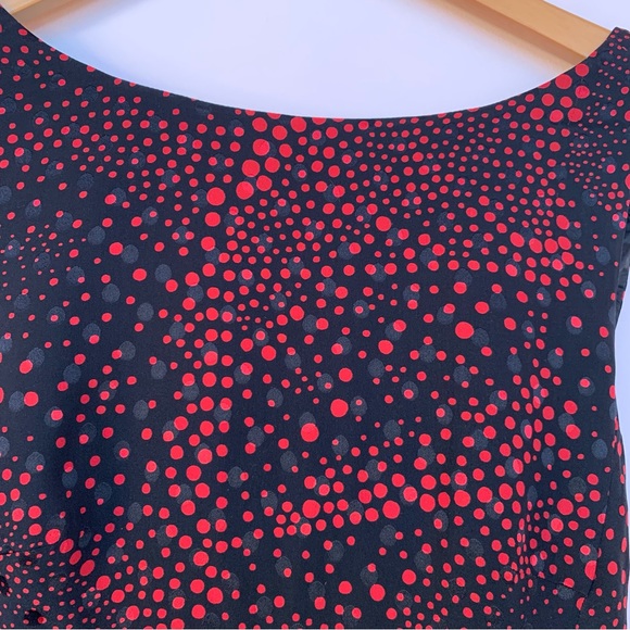 Escada Black & Red Silk Sleeveless Sheath Dress, Size: 36 - Picture 4 of 9